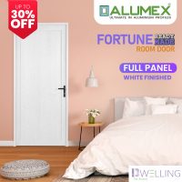 Fortune ready-made full panel room door in white finish
