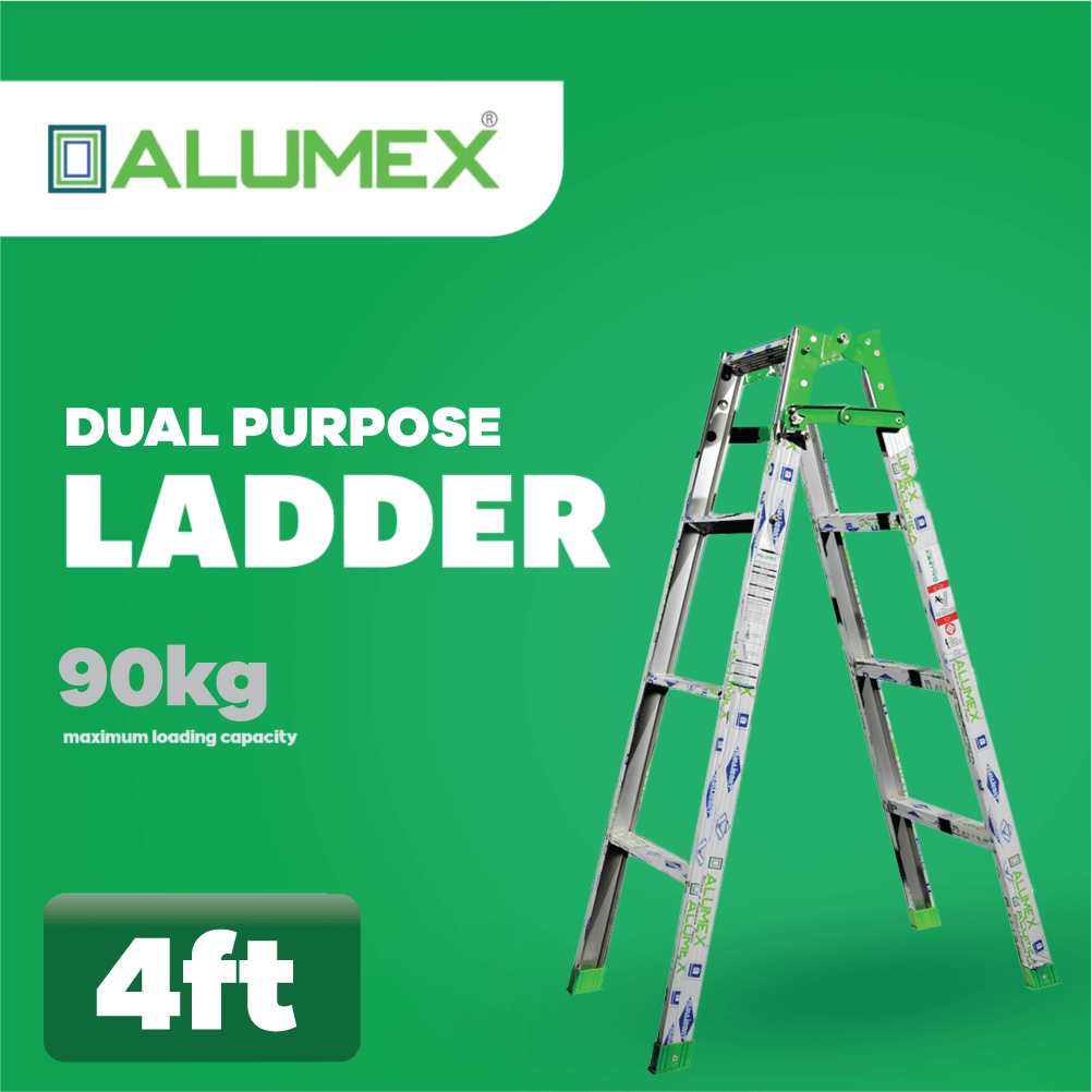 Dual Purpose Foldable Ladder 4 Feet Alumex