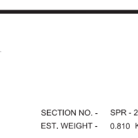 Technical drawing of aluminium section