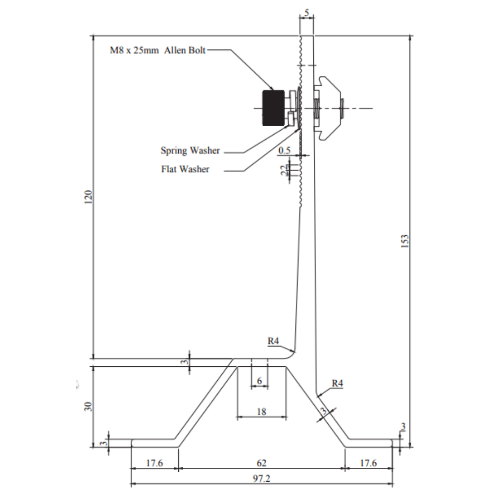 Trapezoid serrated aluminium angle for industrial use